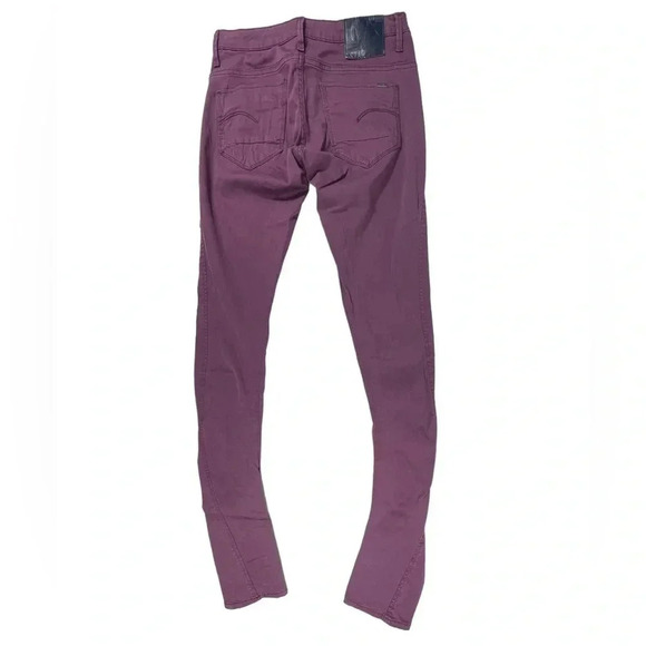 G-Star Arc 3d Super  Skinny Purple Size 27 - Picture 2 of 13